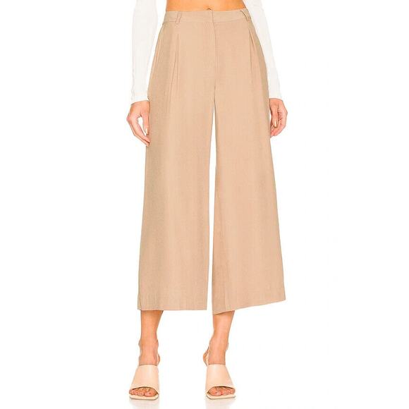 L’Agence NWOT Women's Chrisley Wide Leg Pant Beige Size 4 - Picture 1 of 8